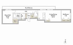 トレイユ 2LDKの間取図画像