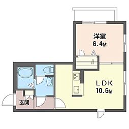 テラス白金台 1LDKの間取図画像