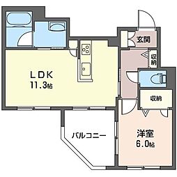 TODOROKI-ENPLUS 1LDKの間取図画像