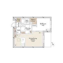 ABITILUX用賀 1LDKの間取図画像