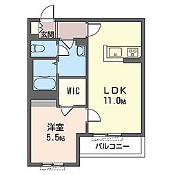 アルカディア蒲田 1LDKの間取図画像
