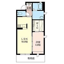 グラディーナ 1LDKの間取図画像