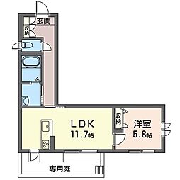 リンガースペース 1LDKの間取図画像