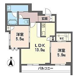 BellFleur 2LDKの間取図画像