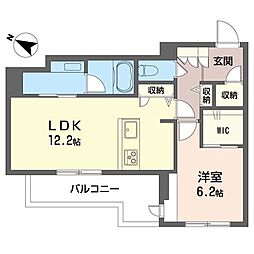 ロスマリーノ　東川口 3階1LDKの間取り