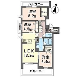 シエロエストレラード 00205 2階3LDKの間取り
