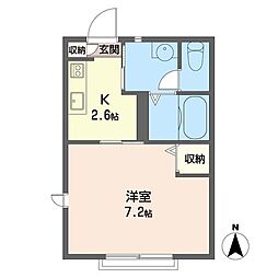 ソイエ 1Kの間取図画像