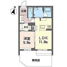 ソフィア・セレーノ 1LDKの間取図画像
