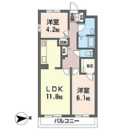 ベルエポック 2LDKの間取図画像