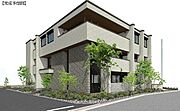 【外観パース】実際の建物と異なる場合がございます。また、絵図中の周辺環境・植栽などはイメージです。