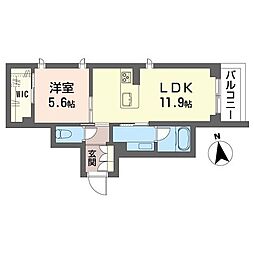 グラン　フェリーチェ 00203 2階1LDKの間取り