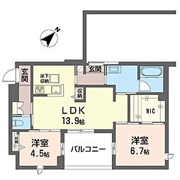Maliena 2LDKの間取図画像