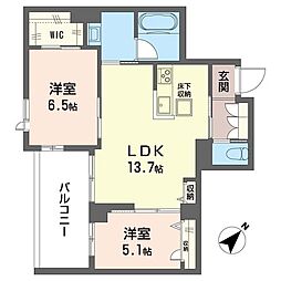 Maliena 2LDKの間取図画像