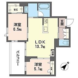 Maliena 2LDKの間取図画像