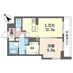ベルヴェデーレ 1LDKの間取図画像