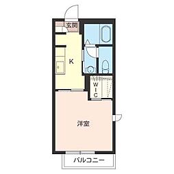 スカイヒル新横浜 1Kの間取図画像