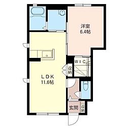 四季フラッツ2 1LDKの間取図画像