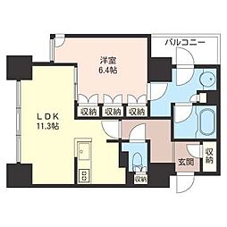 プライムメゾン南2条 1LDKの間取図画像
