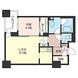 プライムメゾン南2条 1LDKの間取図画像