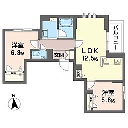 間取図画像 2LDK