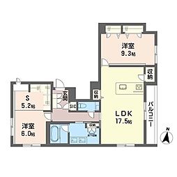 アーバンシティ大崎 2SLDKの間取図画像