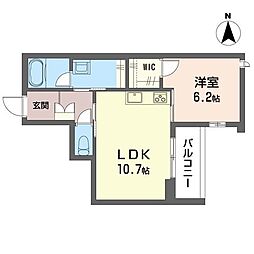 ハレ アネラ 1LDKの間取図画像