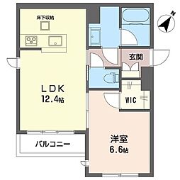 ラグーン 1LDKの間取図画像