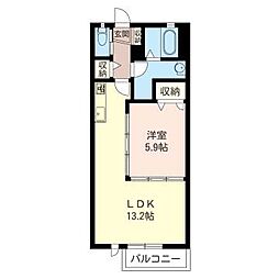メゾン・ド・シェル 1LDKの間取図画像