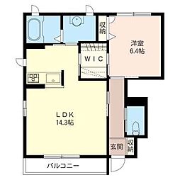 アネックスセキレイ 1LDKの間取図画像