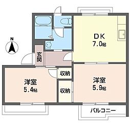 間取図画像 2DK