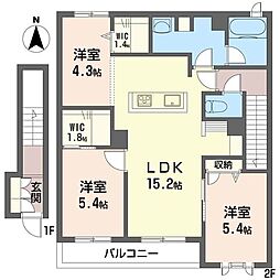 間取図画像 3LDK