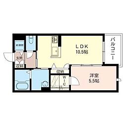 ヴェリテメゾン 1LDKの間取図画像