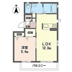 プログレス 1LDKの間取図画像