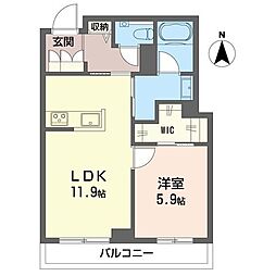 メゾン・ド・ノワール 1LDKの間取図画像