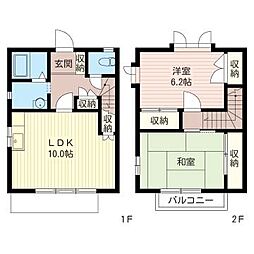唐戸テラスA 2LDKの間取図画像