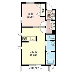 ウイル大倉山 1LDKの間取図画像