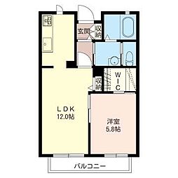 ウイル大倉山 1LDKの間取図画像