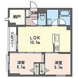 haleOhana 2LDKの間取図画像