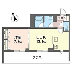 メゾン プルミエール 1LDKの間取図画像