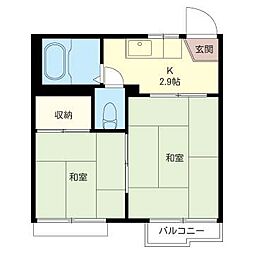 プラザハウス 2Kの間取図画像