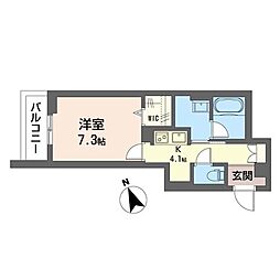 Ｓ−ＰＲＩＭＥ 1階1Kの間取り