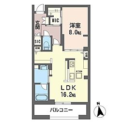ShaMaisonPrecious 1LDKの間取図画像