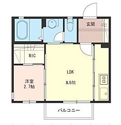 メゾンドミキ 1LDKの間取図画像