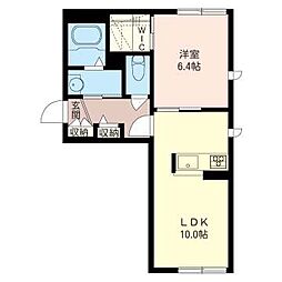 プランドール 1LDKの間取図画像