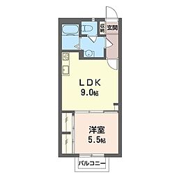 プレミール蘇我 1LDKの間取図画像
