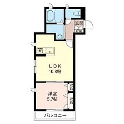 サンタンデール 1LDKの間取図画像