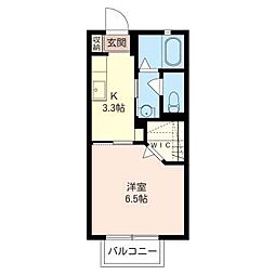 ルミエール・ソガ 1Kの間取図画像