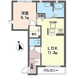 ヴェルフィーユ3 1LDKの間取図画像