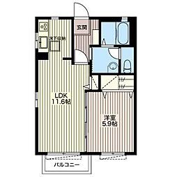 エミネンス3 1LDKの間取図画像