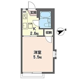 ペルテM.t 1Kの間取図画像